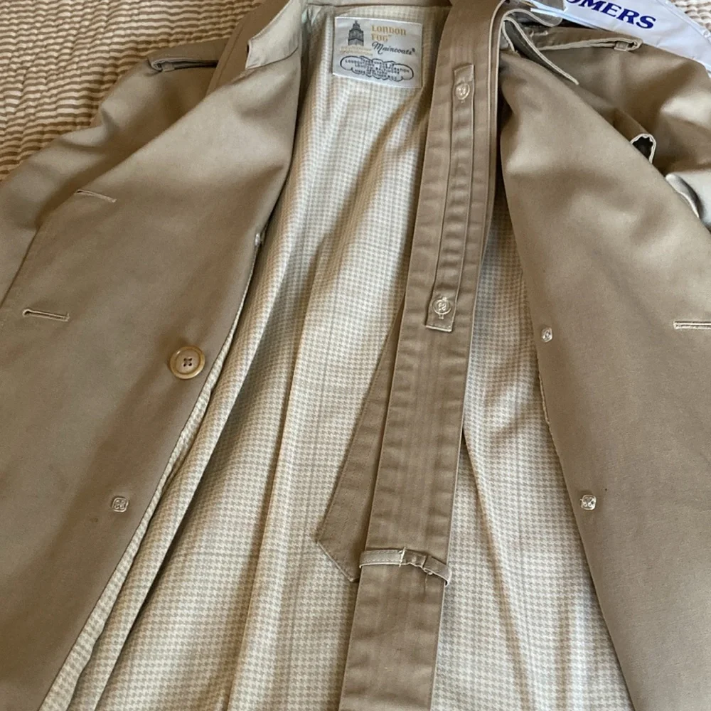 London Fog trench coat.